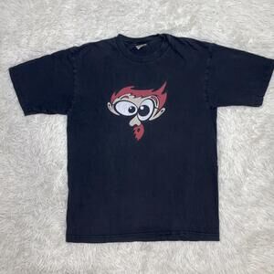 CYGNUS Men’s Black Graphic T-Shirt Red Haired Bearded Fireball Tim Tee Size M